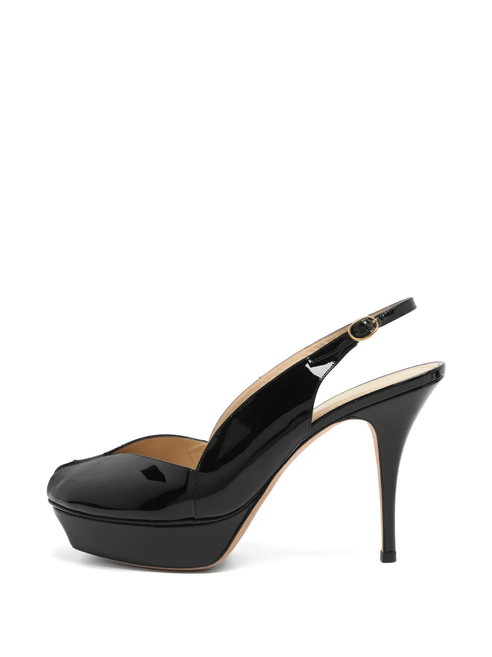 Saint Laurent Pre-Owned platform slingback sandals - Nero