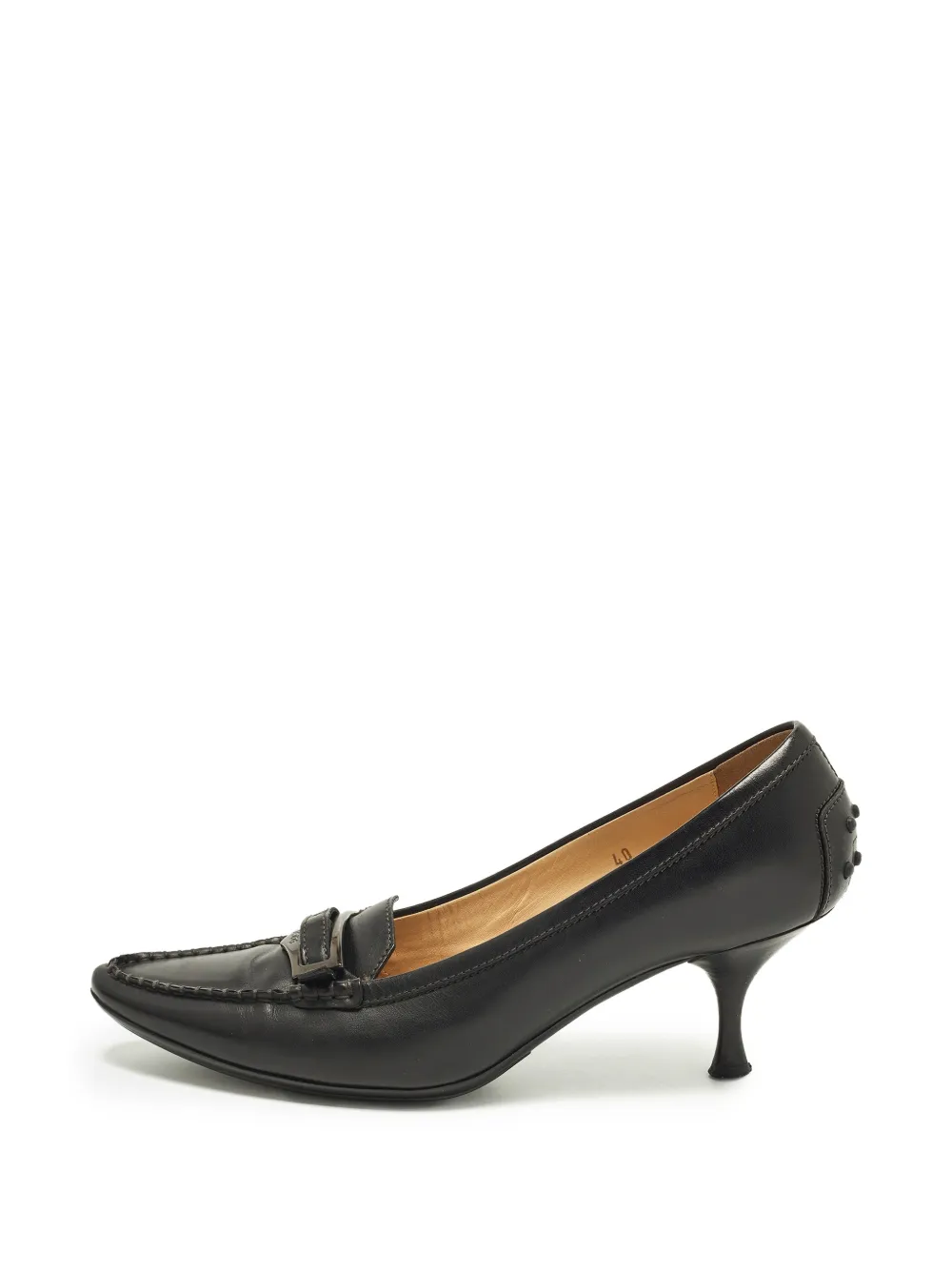 Tod's Vintage Loafer mit Schnalle - Schwarz