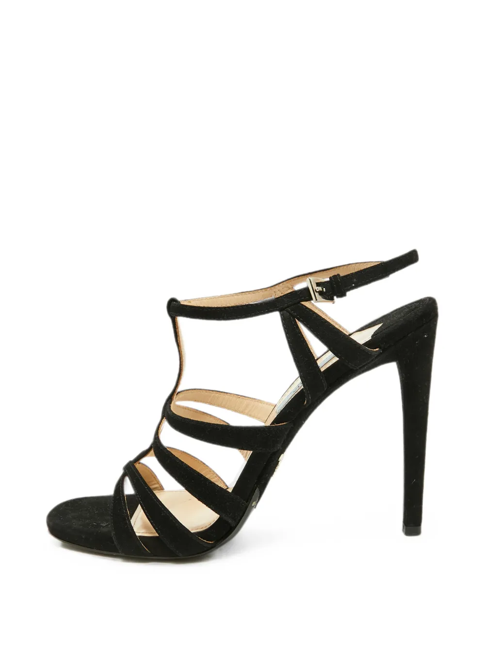 Prada Pre-Owned Sandali con cinturino a T - Nero