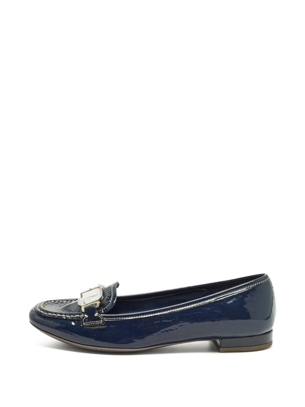 Prada Pre-Owned Mocassini con cristalli - Blu