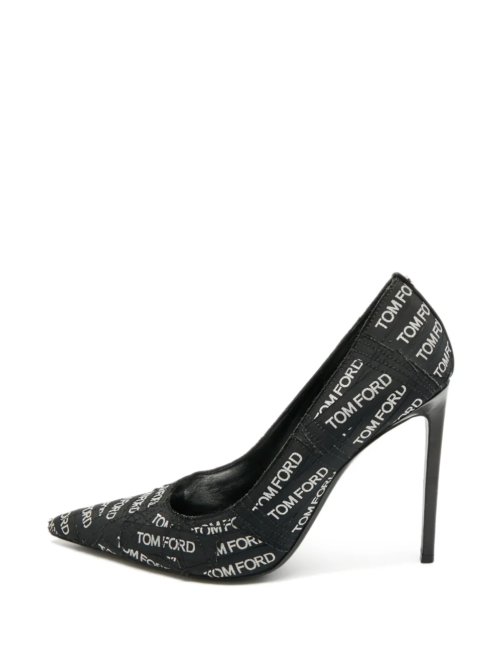 Tom Ford Vintage escarpins à bout pointu à logo imprimé - Noir Tom Ford Vintage escarpins à bout pointu à logo imprimé - Noir