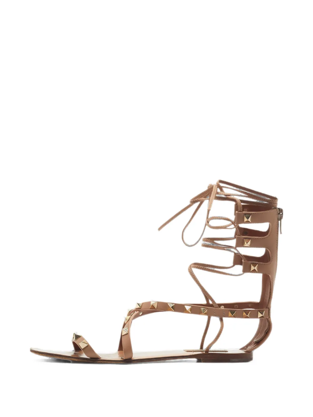 Valentino Garavani Pre-Owned Rockstud flat sandals - Toni neutri