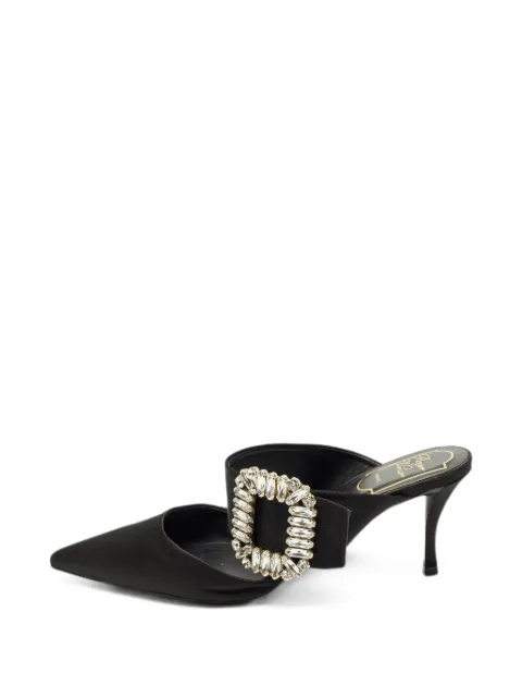 Roger Vivier Vintage crystal-buckle mules
