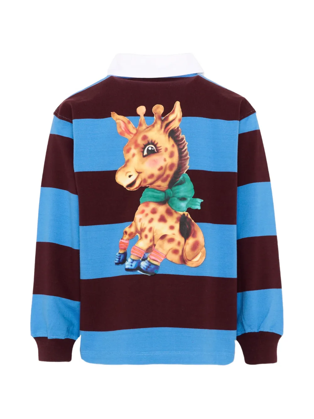 Molo Gestreept poloshirt met grafische print Bruin