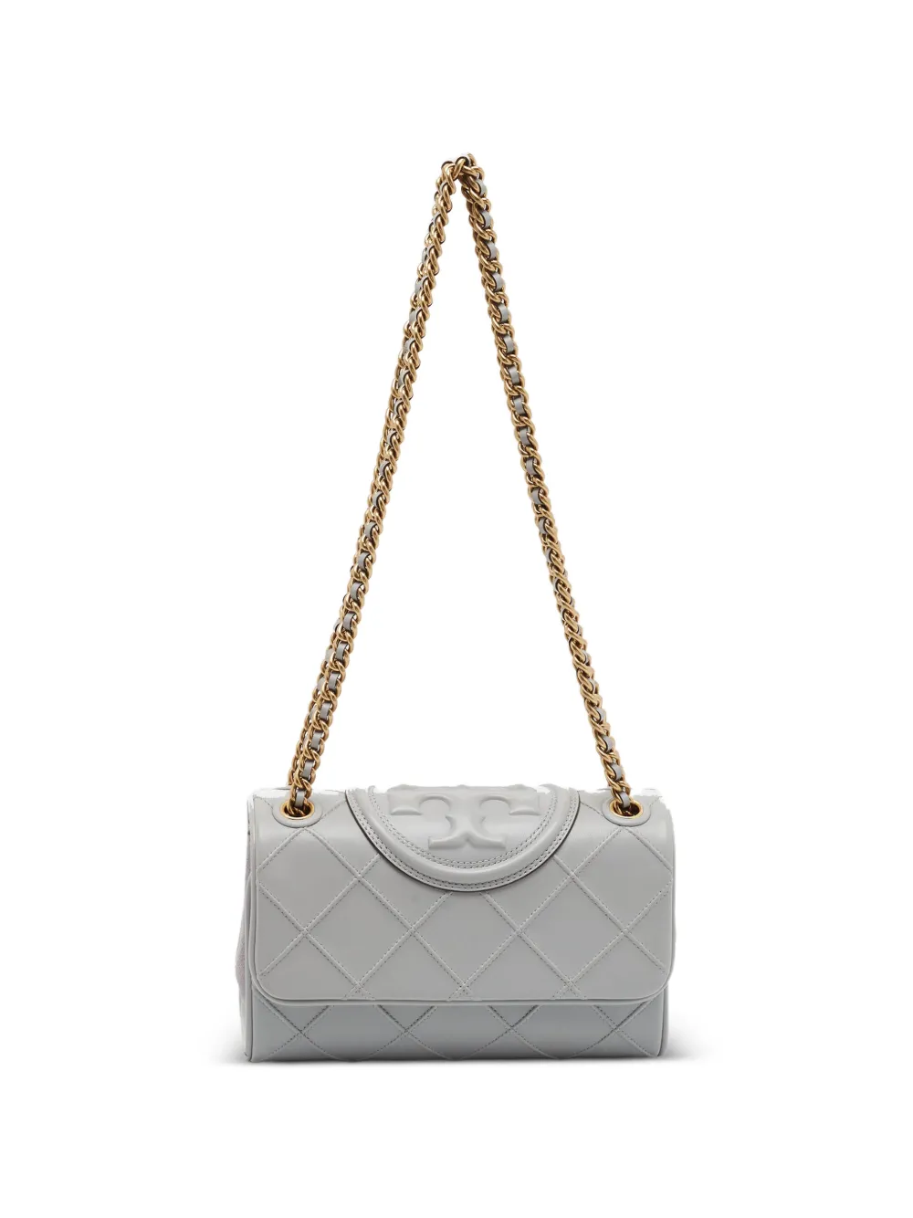 Tory Burch Borsa a spalla Fleming piccola - Grigio