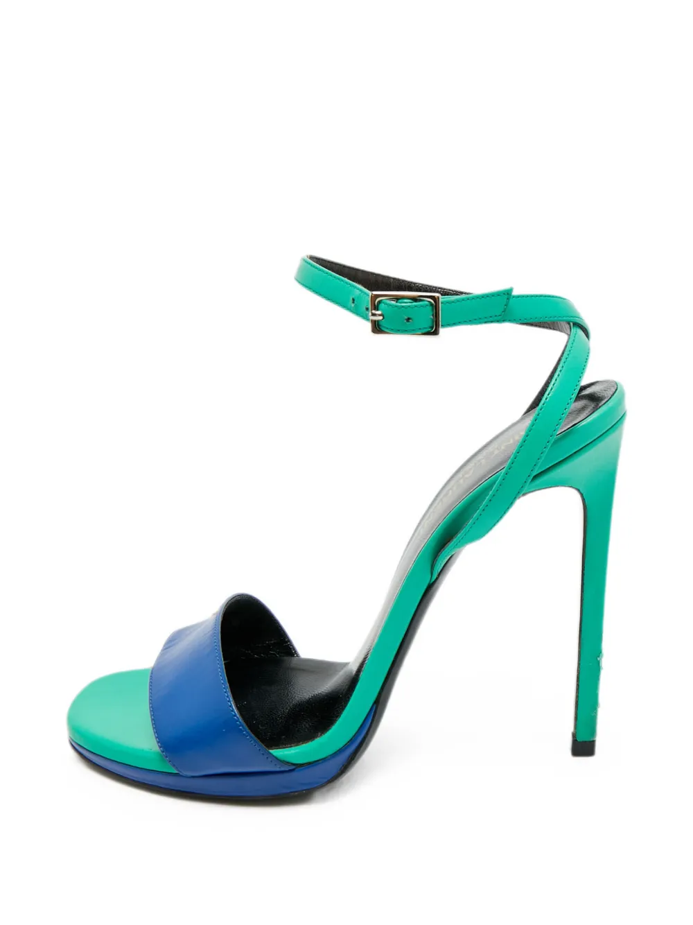 Saint Laurent Pre-Owned Sandali Jane con tacco e cinturino alla caviglia - Verde