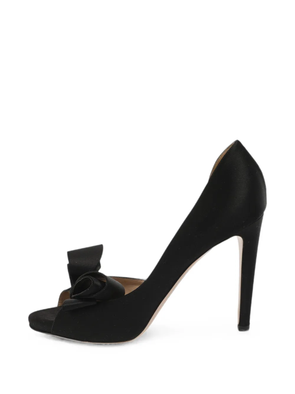 Valentino Garavani Pre-Owned D'Orsay bow-detail sandals - Nero