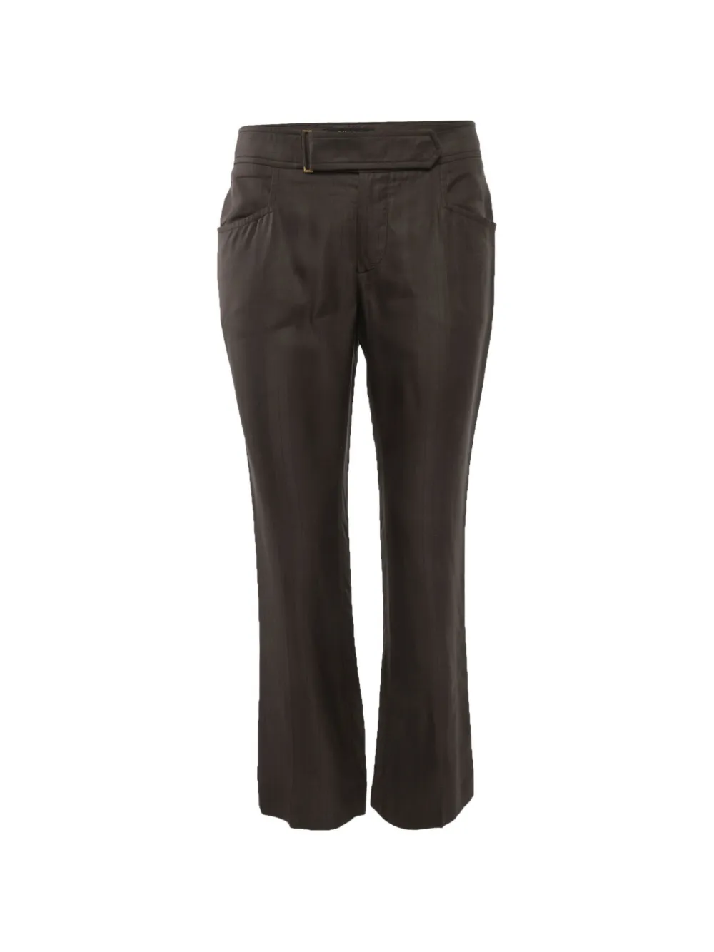 Gucci Pre-Owned Pantaloni con cintura - Marrone