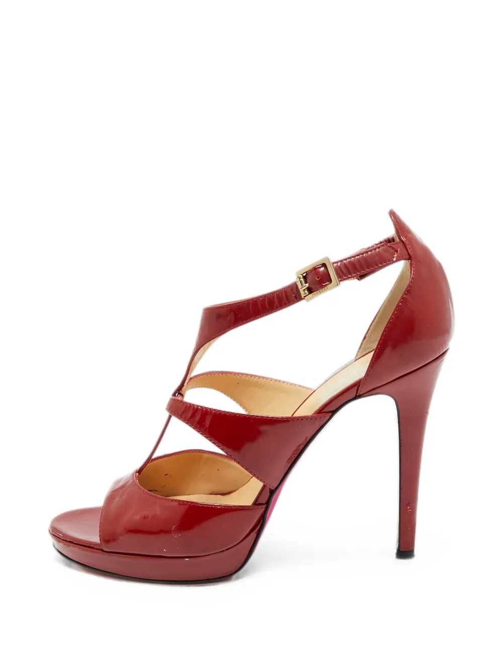 Versace Pre-Owned leather ankle-strap sandals - Rosso