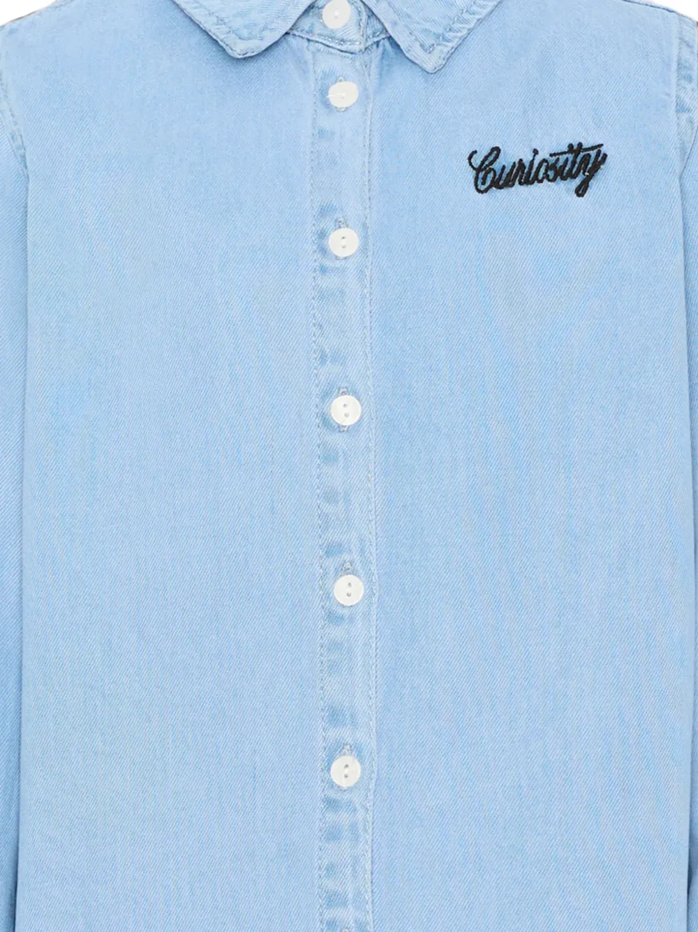 Molo Spijkershirt met geborduurd logo Blauw