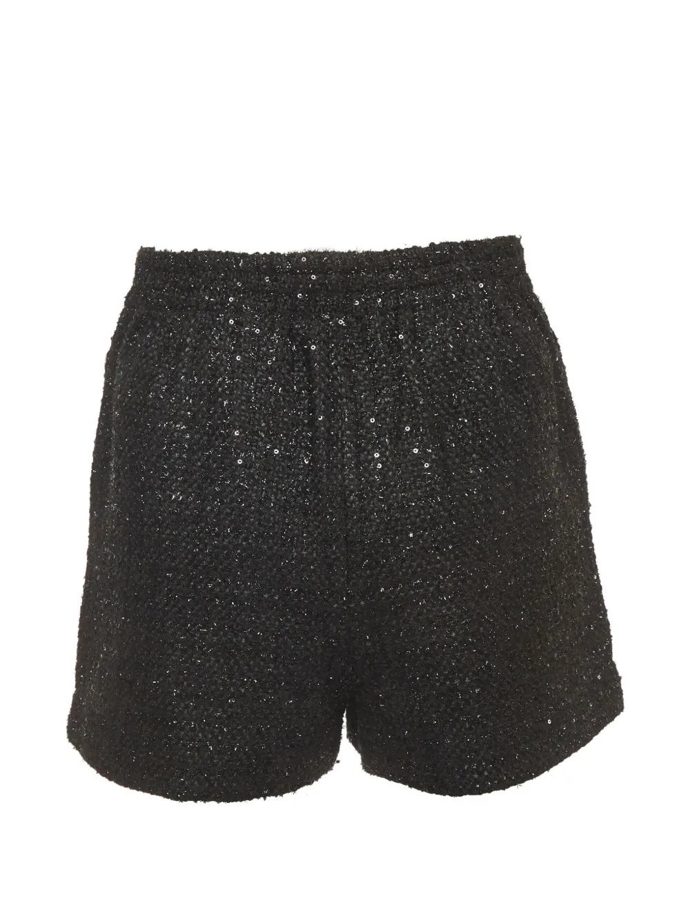 Maje sequin-embellished tweed shorts - Nero