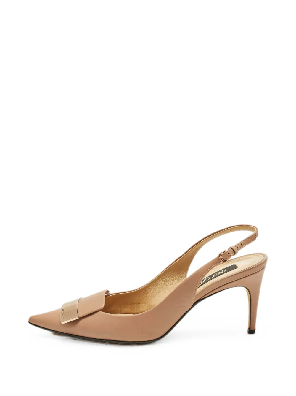 Sergio Rossi leather heeled pumps - Nude