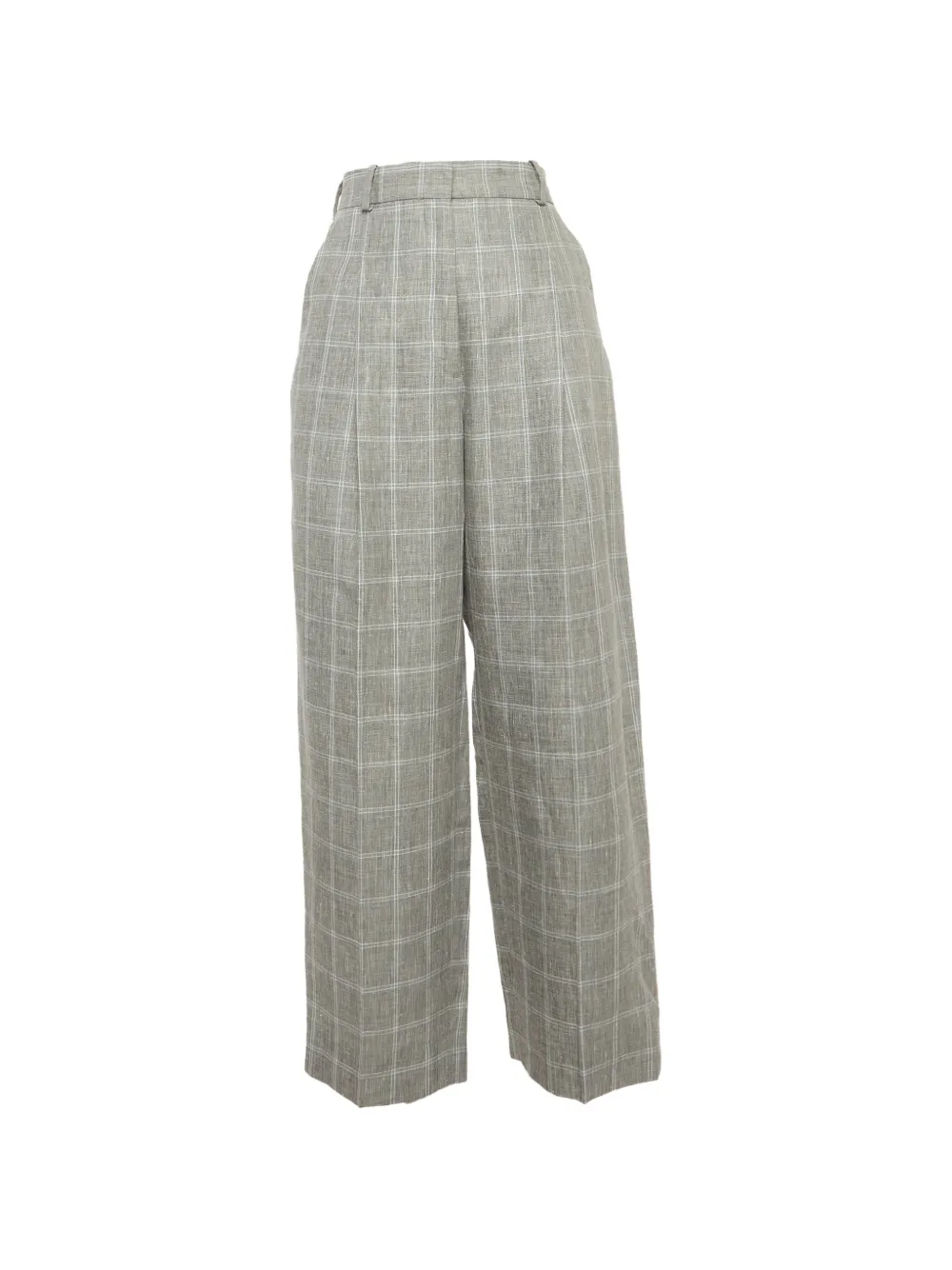 SANDRO checked wide-leg trousers - Toni neutri