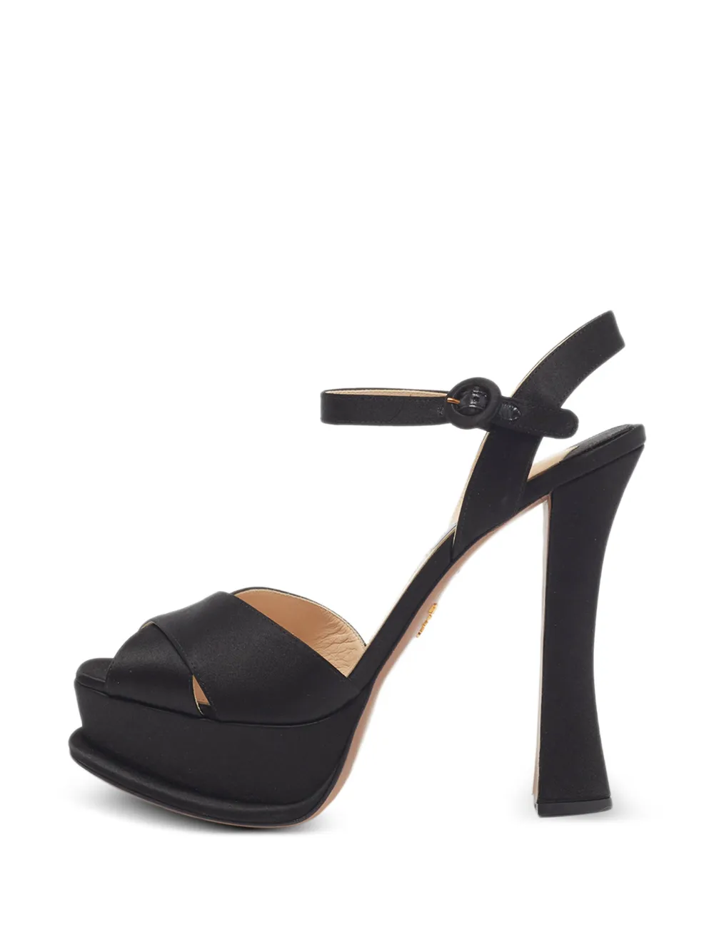 Prada Pre-Owned criss-cross strap platform sandals - Nero