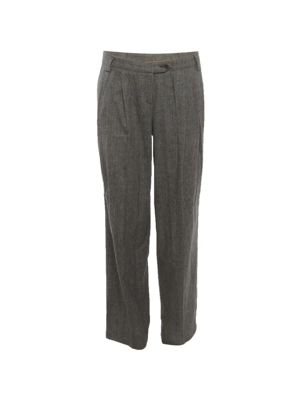 Etro Pre-Owned plaid wool wide-leg trousers - Grigio