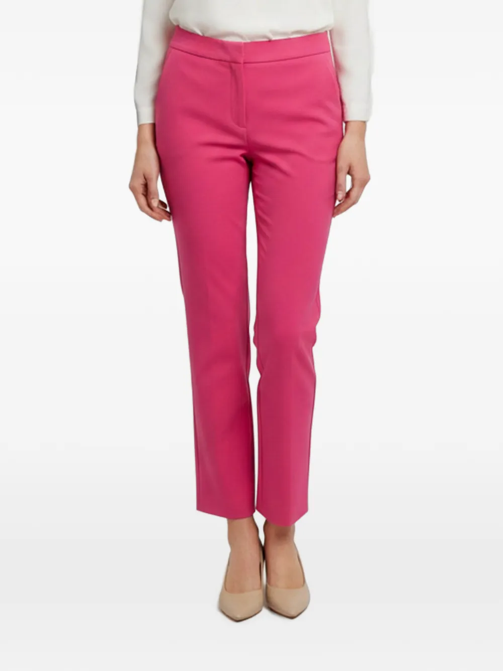 Oscar de la Renta Pre-Owned gabardine straight-leg trousers - Rosa