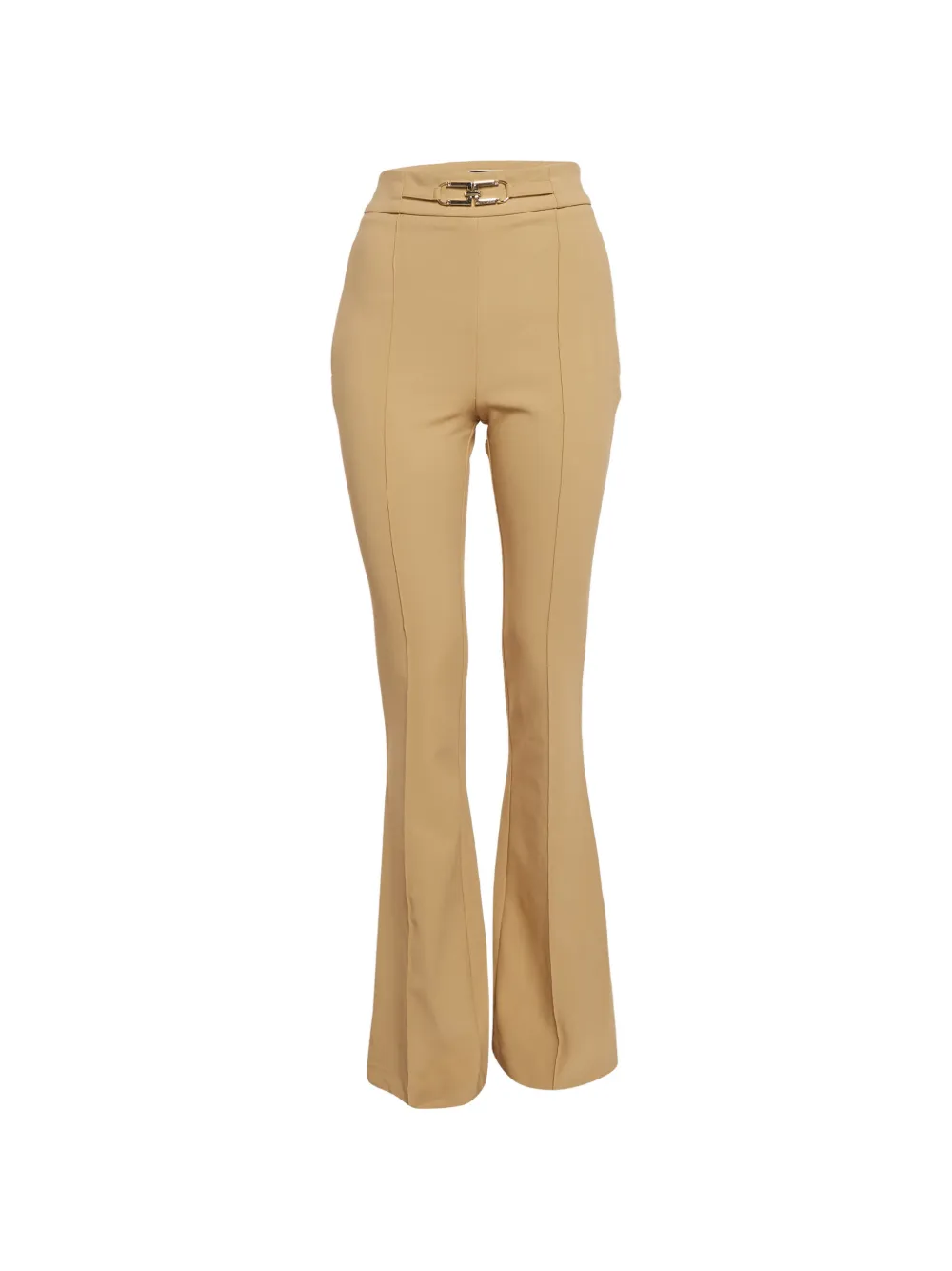 Elisabetta Franchi buckled wide-leg trousers - Toni neutri