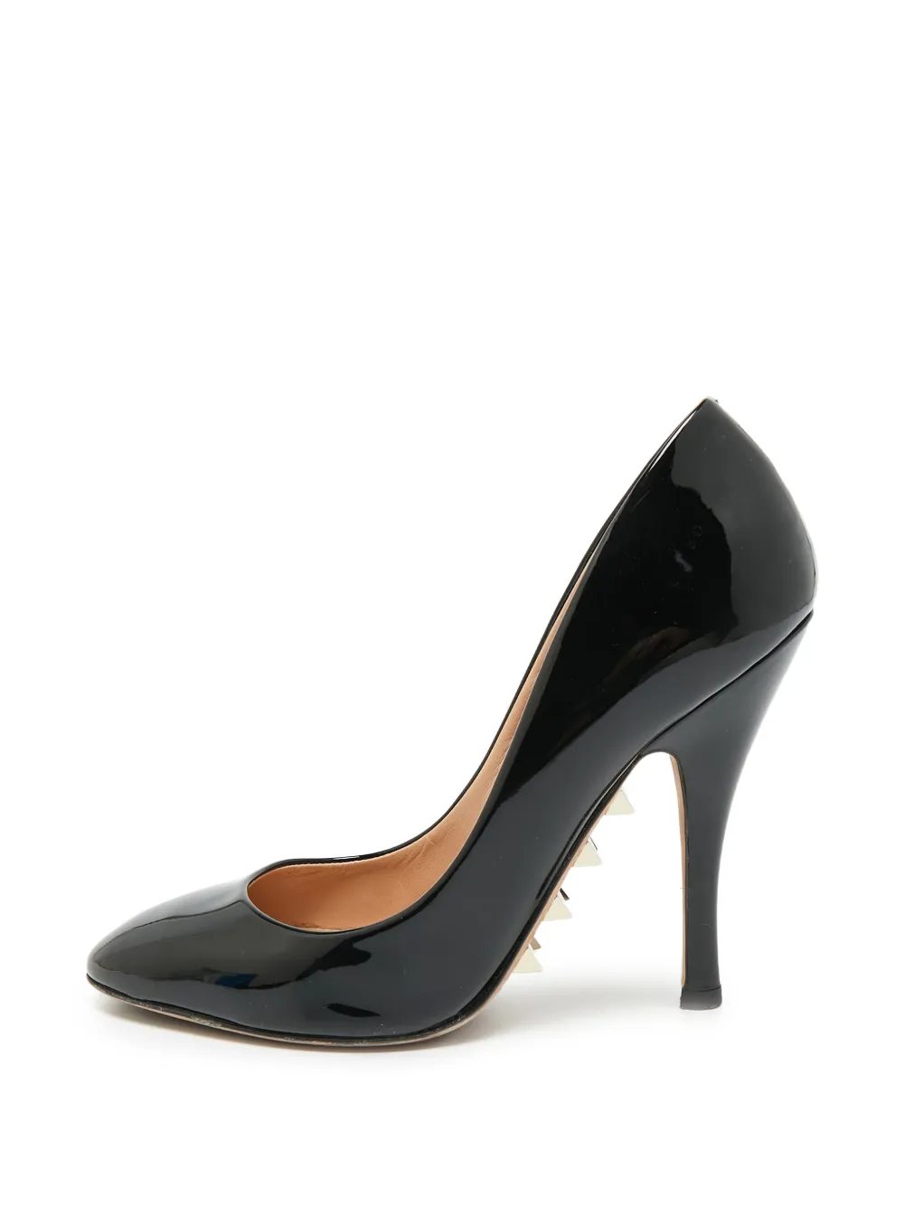 Valentino Garavani Pre-Owned Rockstud round-toe leather pumps - Nero