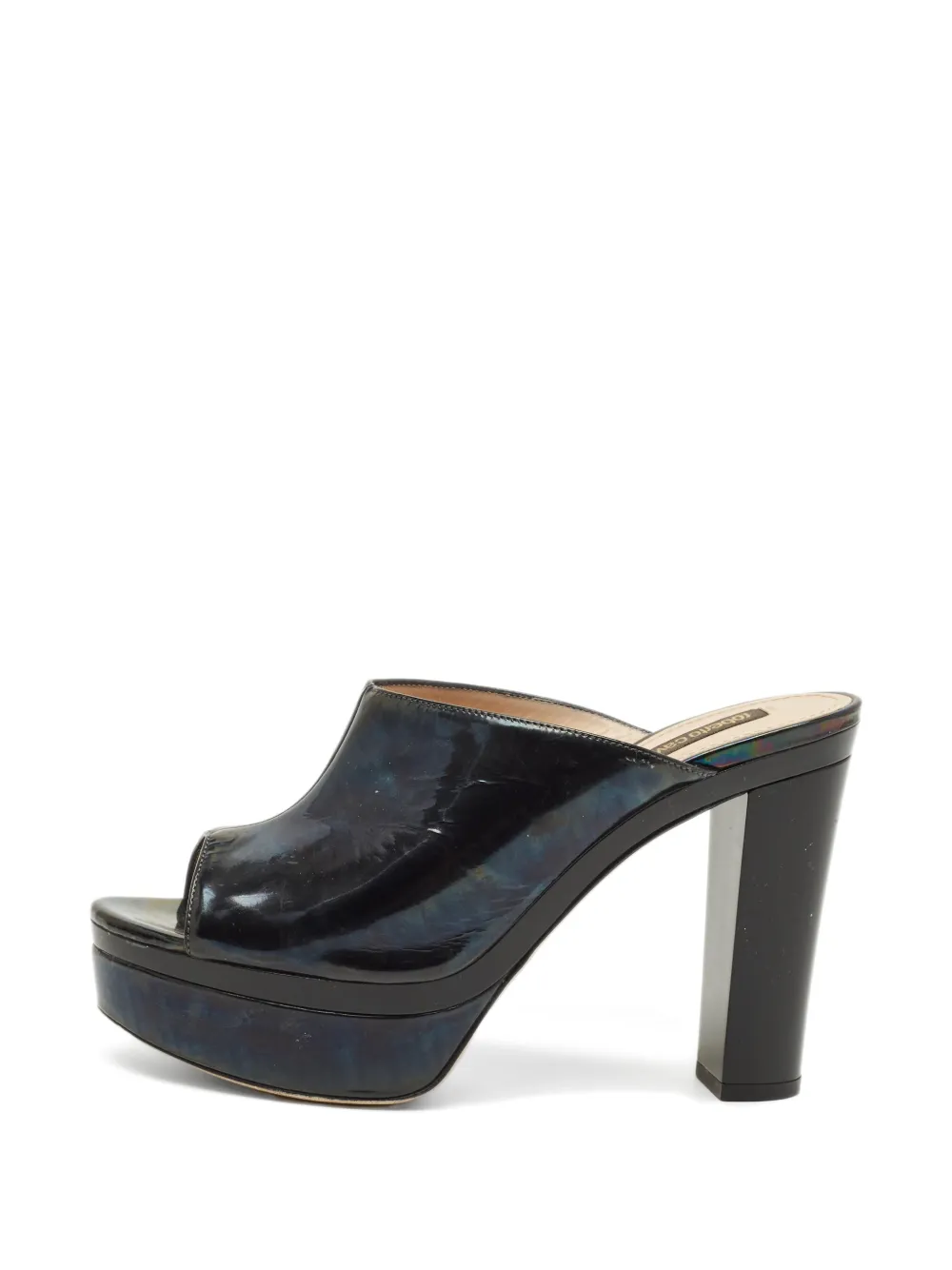 Roberto Cavalli Vintage sandales en cuir à plateforme - Noir Roberto Cavalli Vintage sandales en cuir à plateforme - Noir