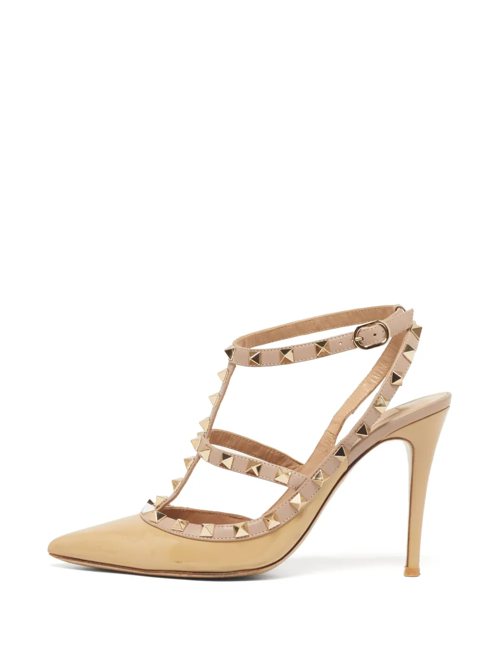 Valentino Garavani Pre-Owned Rockstud pointed-toe pumps - Nude
