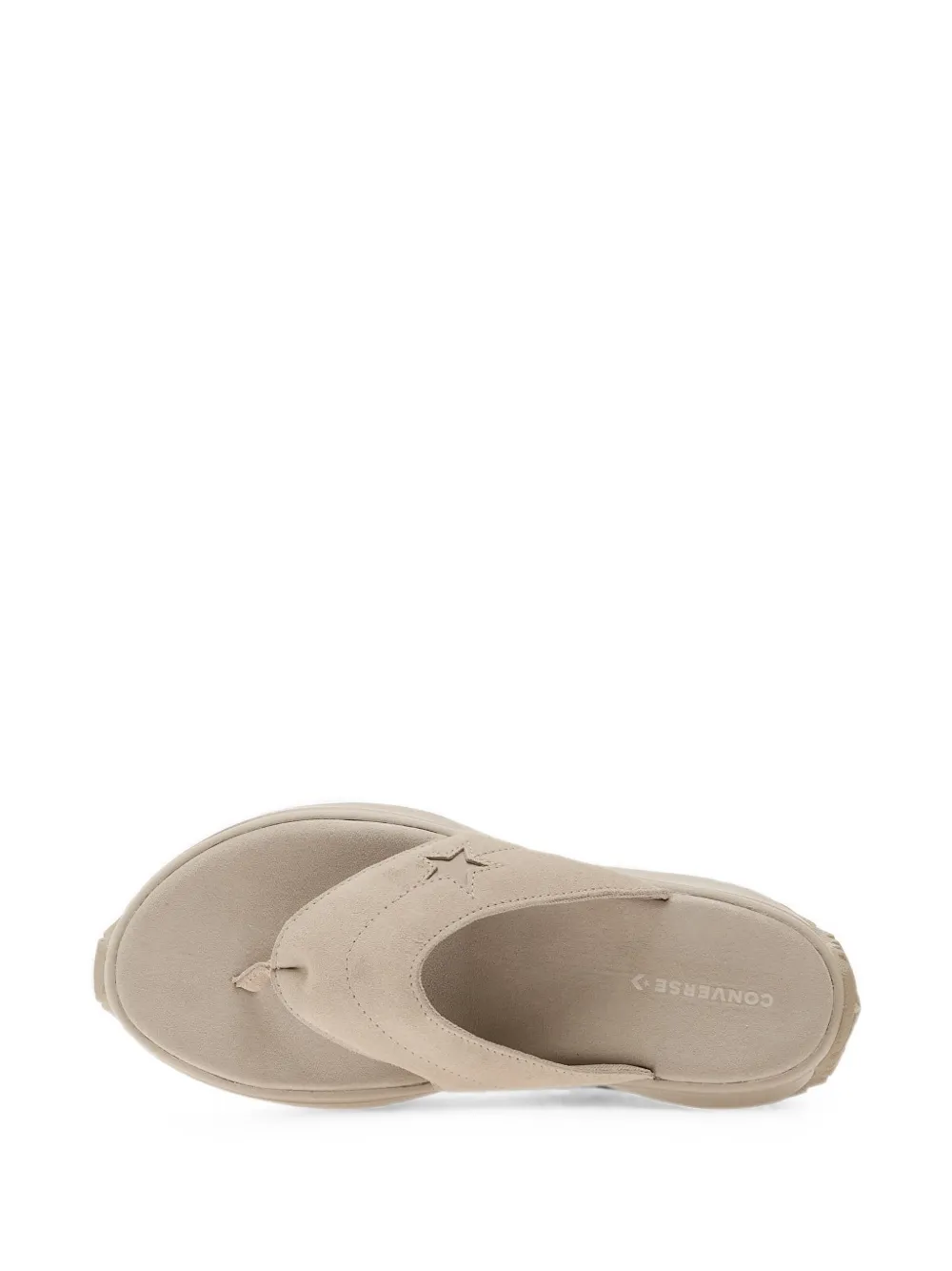 Converse Run Star suede platform sandals Beige