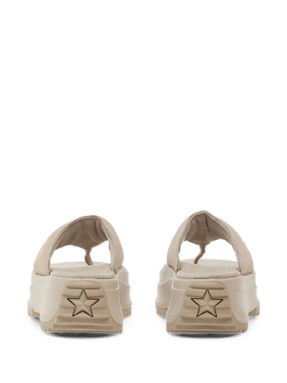 Converse Run Star suede platform sandals Beige