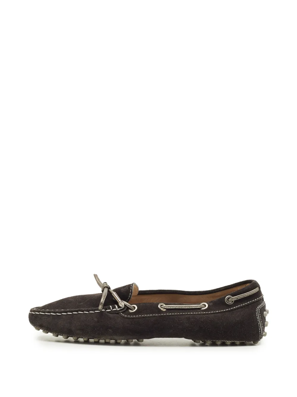 Tod's Vintage round-toe suede loafers - Schwarz