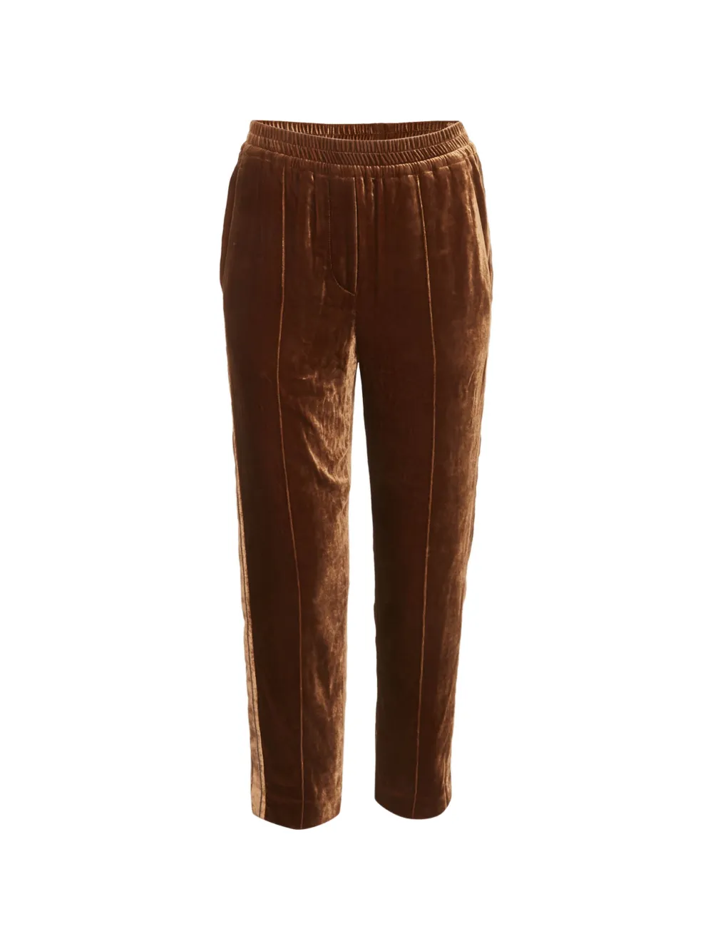 Brunello Cucinelli Vintage Monili-detail velvet trousers - Marrone