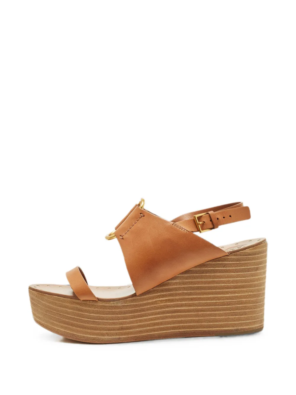 Tory Burch Daisy wedge sandals - Marrone