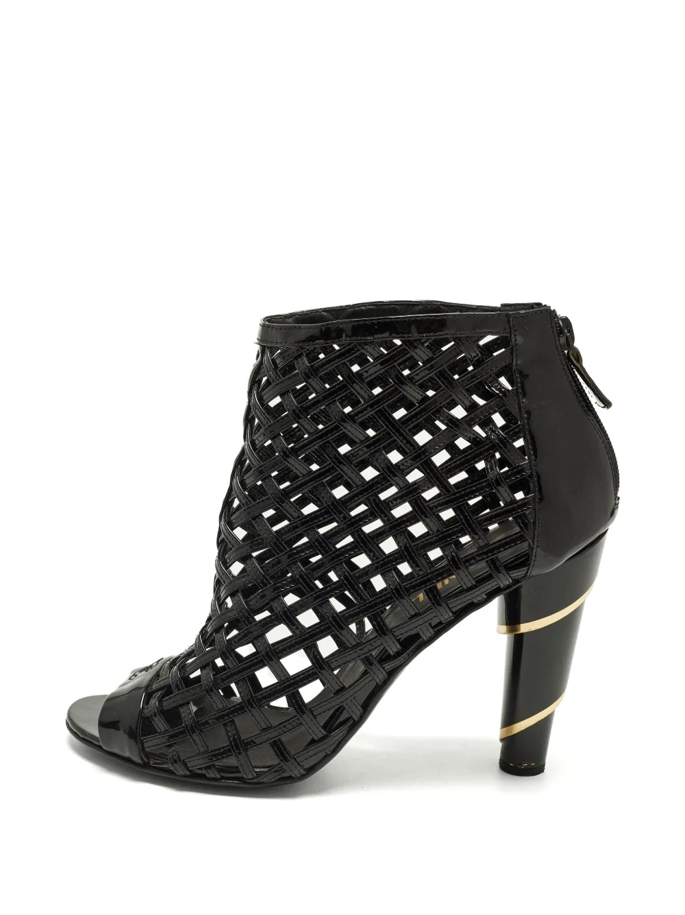 CHANEL Pre-Owned leather ankle boots - Schwarz