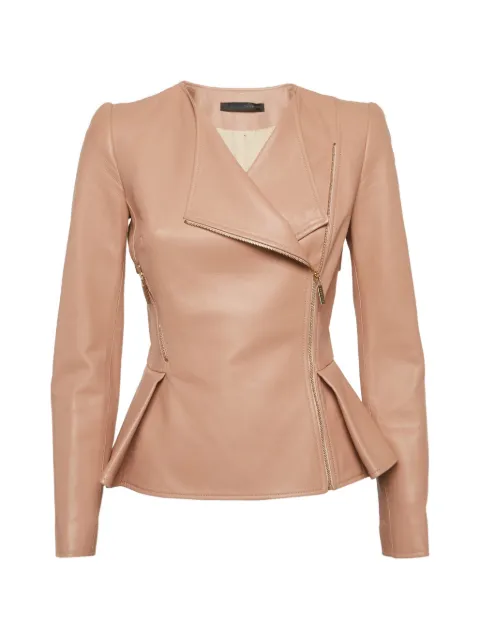 Elie Saab cross-over leather jacket