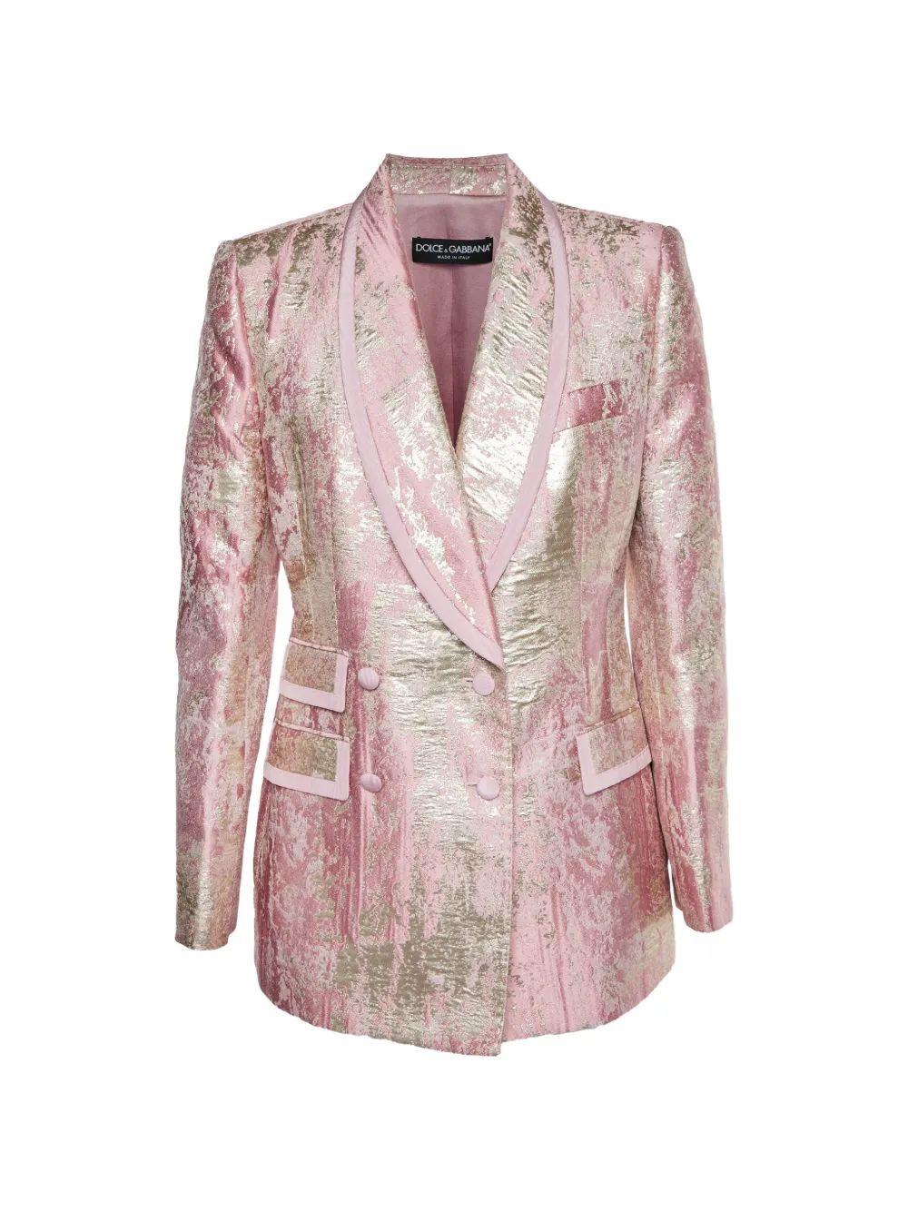 Dolce & Gabbana Pre-Owned jacquard double-breasted jacket - Rosa