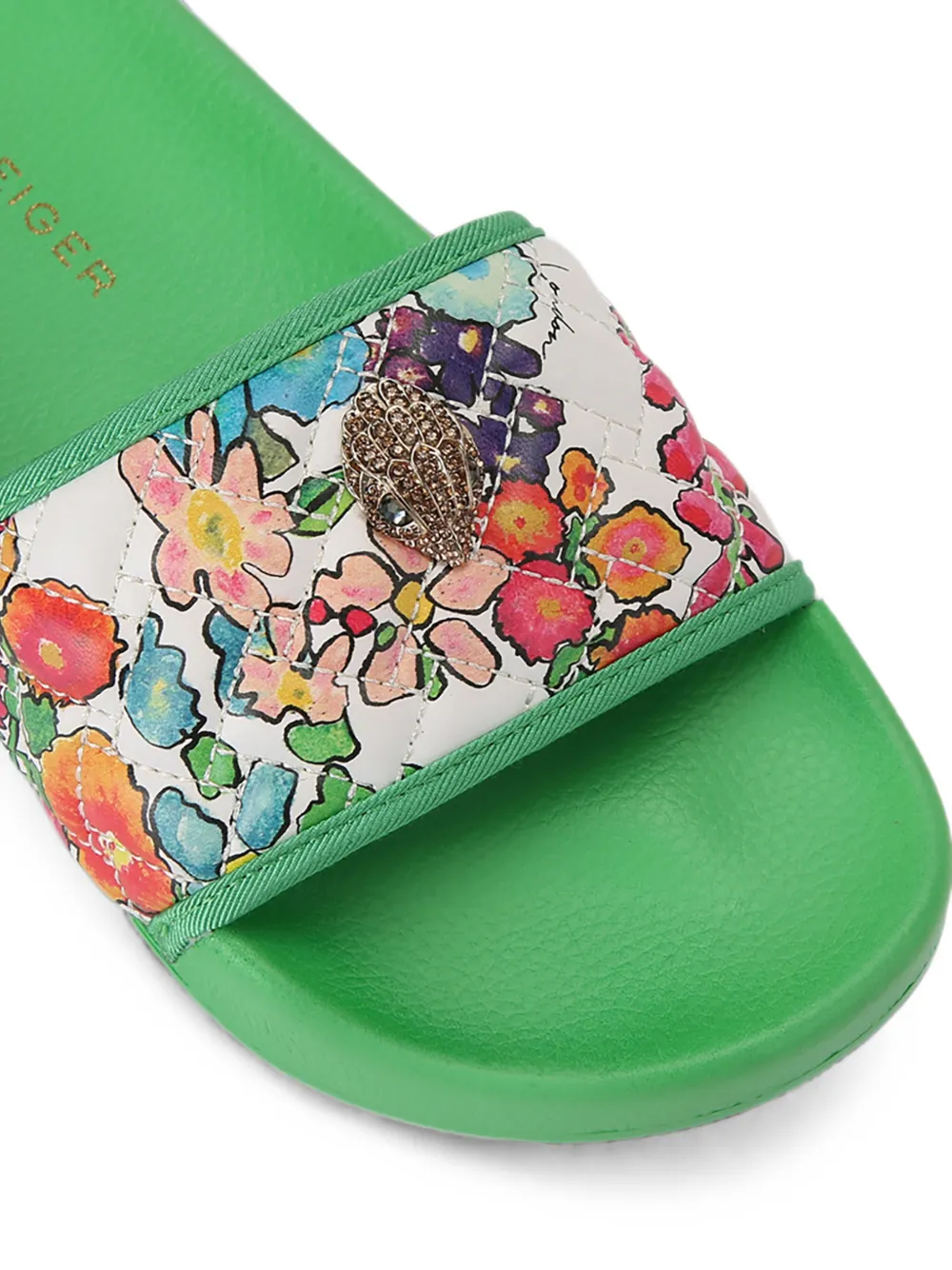 Kurt Geiger London Meena Eagle slides Groen