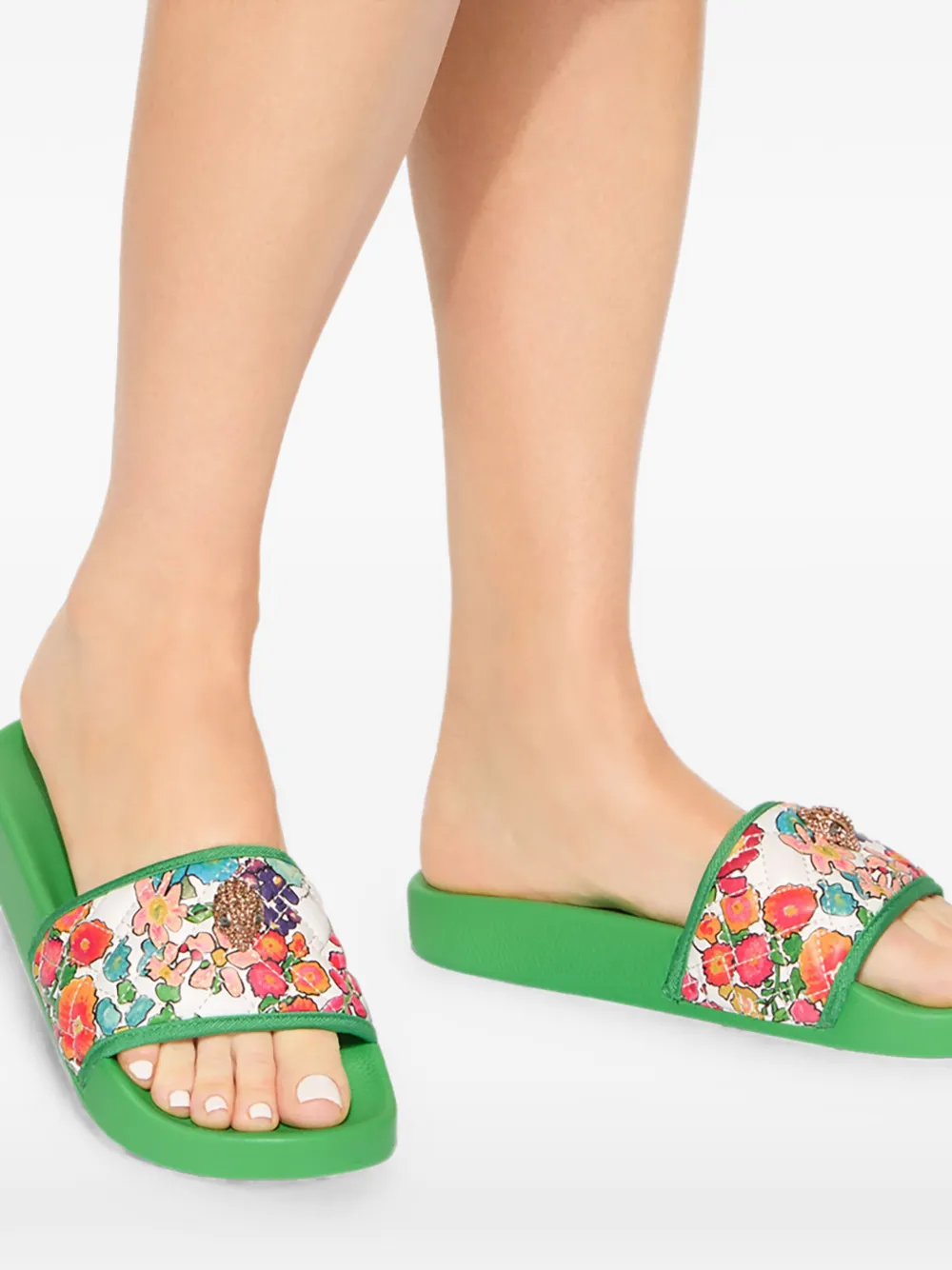 Kurt Geiger London Meena Eagle slides Groen