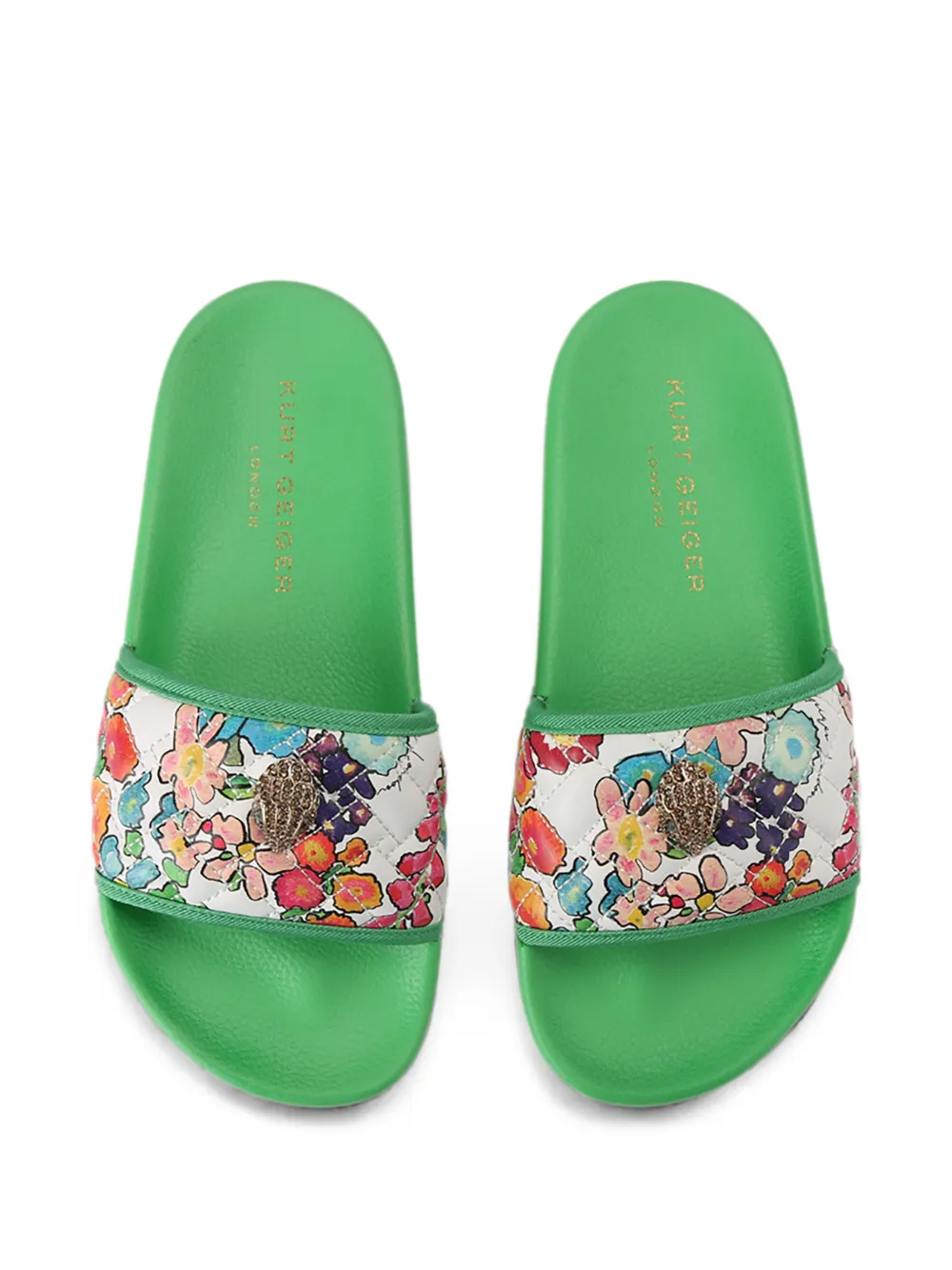 Kurt Geiger London Meena Eagle slides Groen