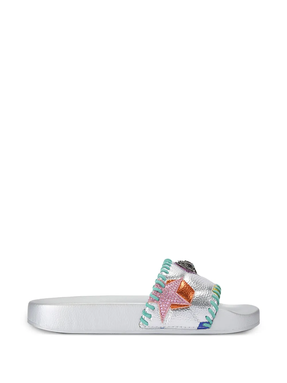 Kurt Geiger London Meena Eagle Soccer slides Zilver
