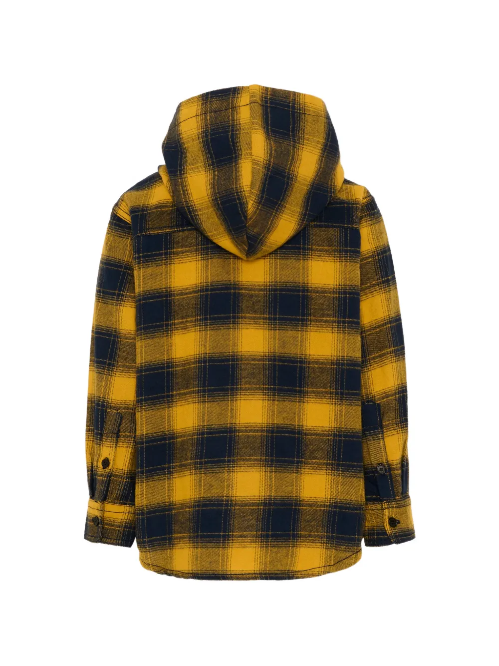 Molo Geruite shirt met capuchon Geel