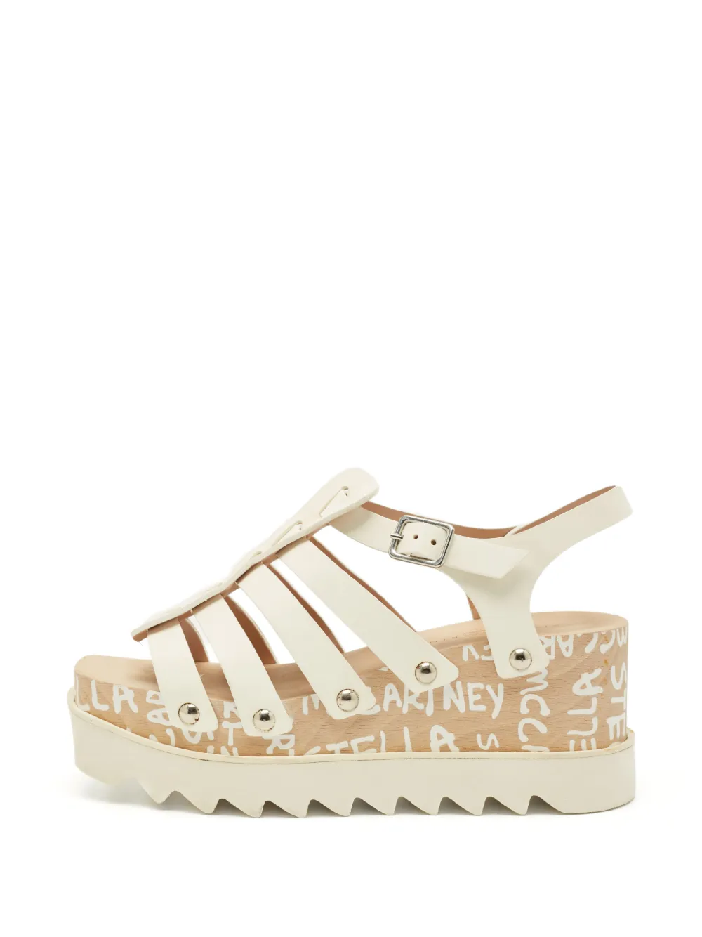 Stella McCartney Pre-Owned Sandali Elyse con plateau - Bianco