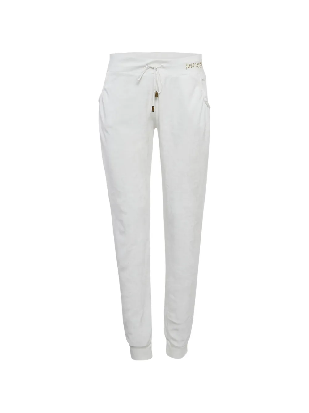 Just Cavalli Vintage pantalon de jogging à lien de resserrage - Blanc Just Cavalli Vintage pantalon de jogging à lien de resserrage - Blanc