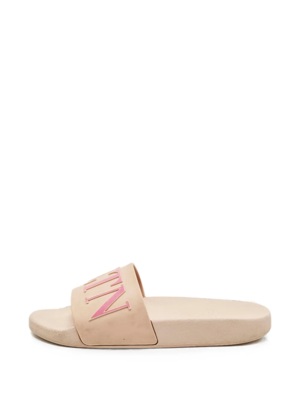 Valentino Garavani Pre-Owned VLTN Pantoletten mit Logo - Nude