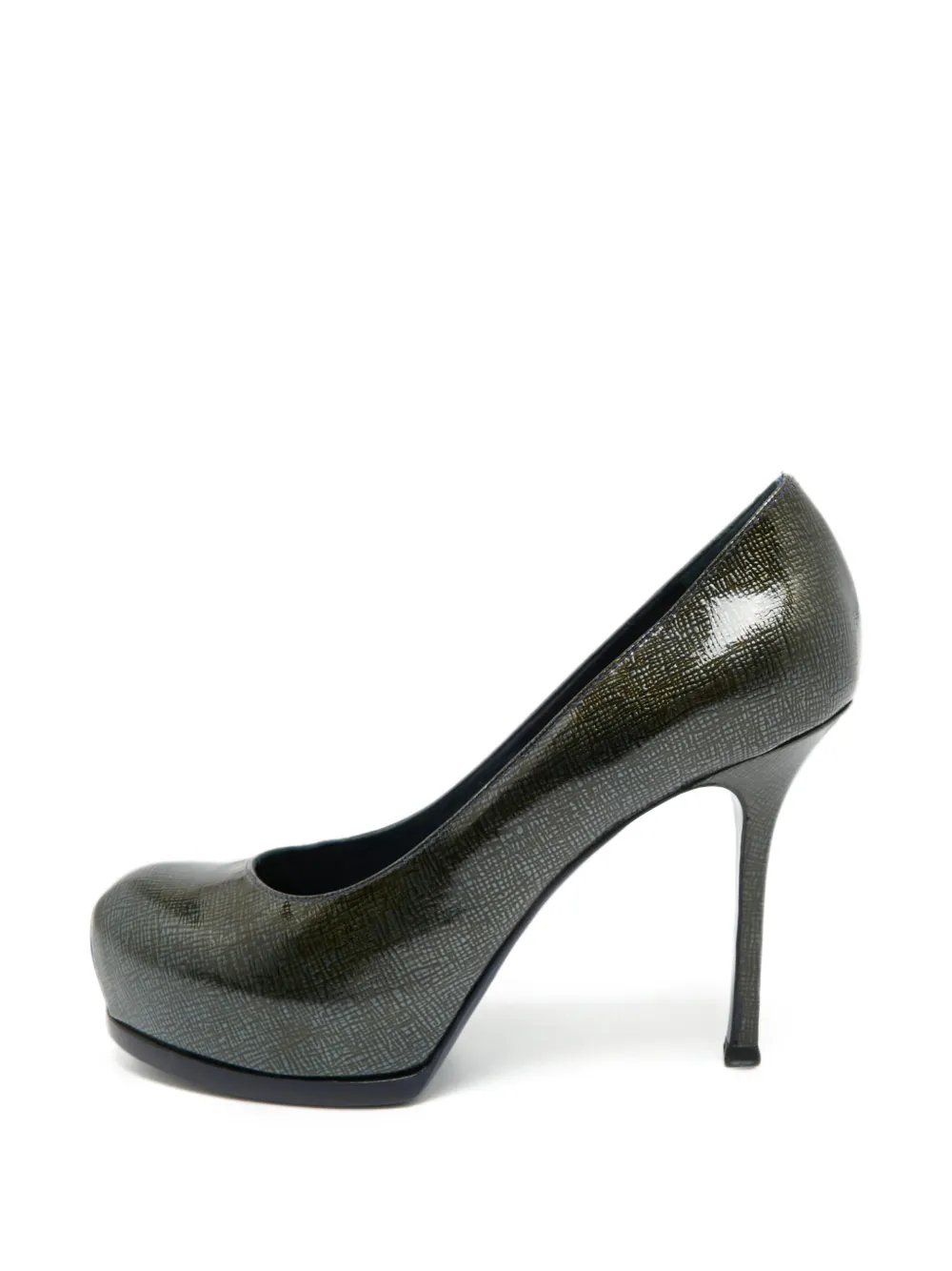 Saint Laurent Pre-Owned Tribtoo platform pumps - Grün