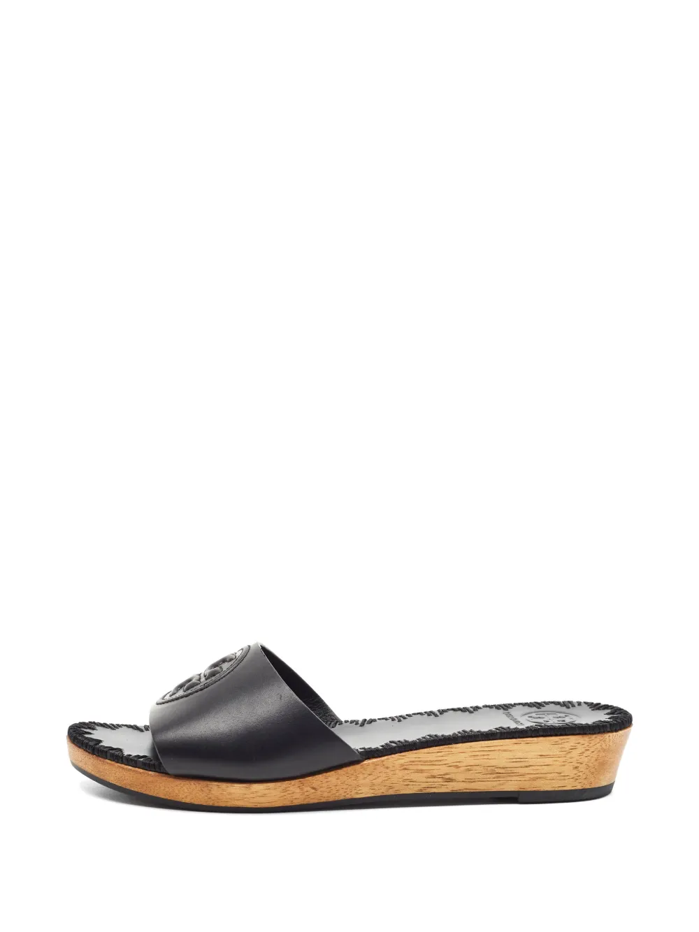 Tory Burch Patty Wedge-Sandalen mit Logo - Schwarz