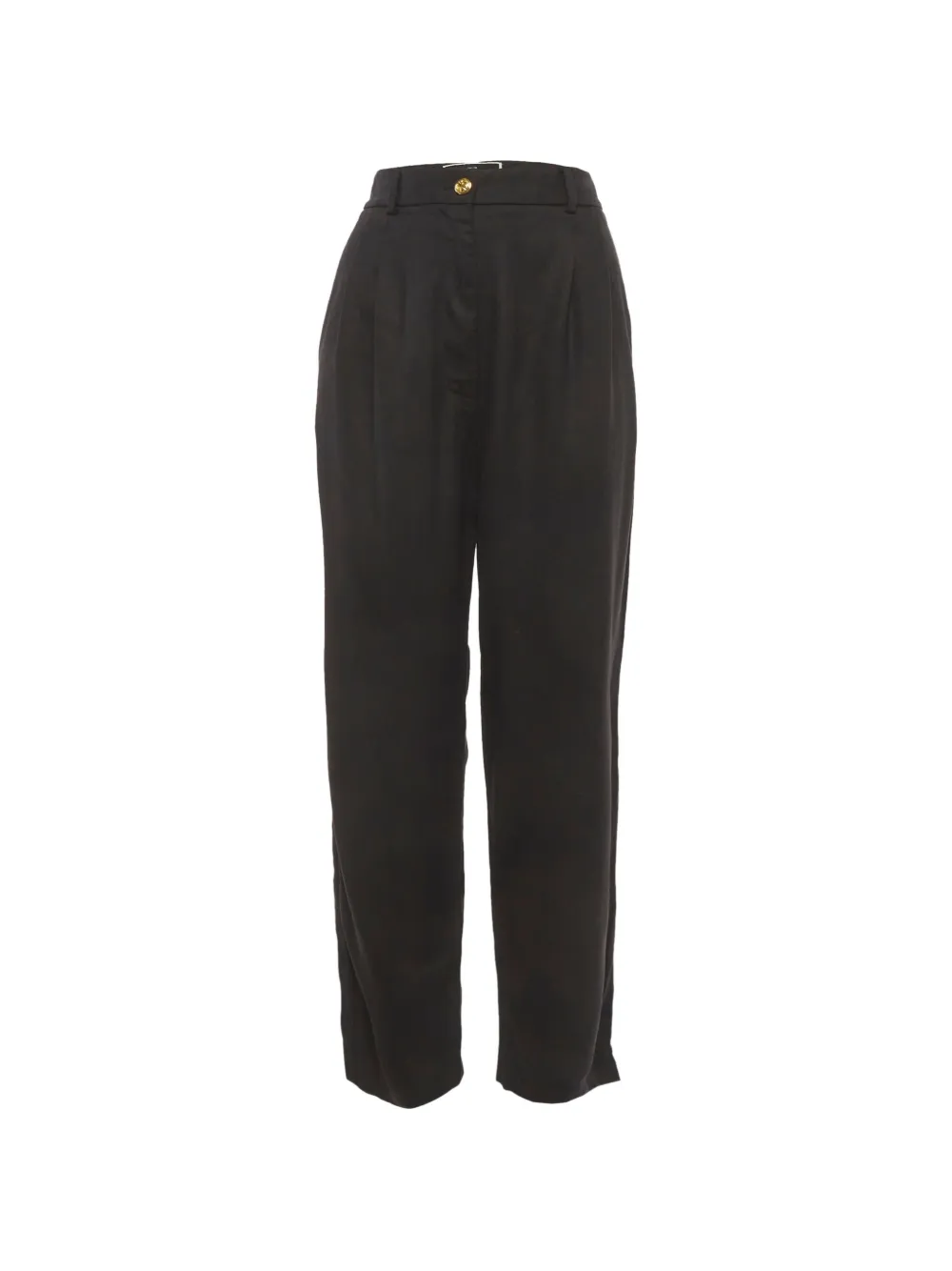 Elisabetta Franchi pleated gabardine trousers - Nero