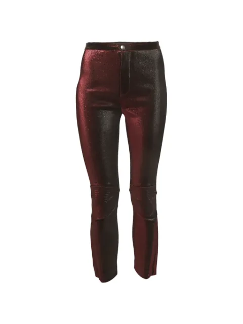 AREA knitted-knee straight-leg trousers