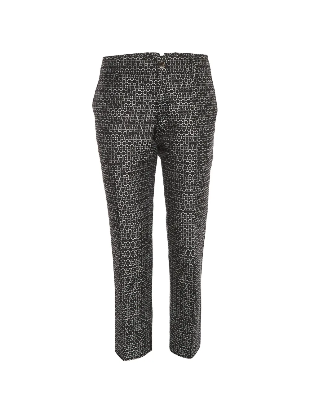 Gucci Pre-Owned jacquard slim-fit trousers - Nero