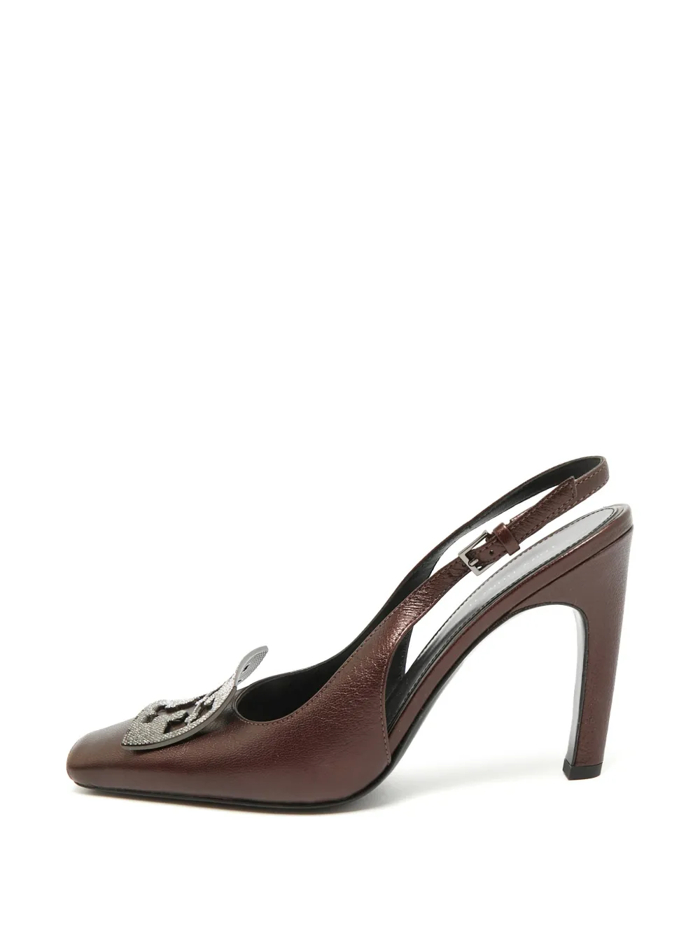 Tory Burch Pave Slingback-Pumps - Braun
