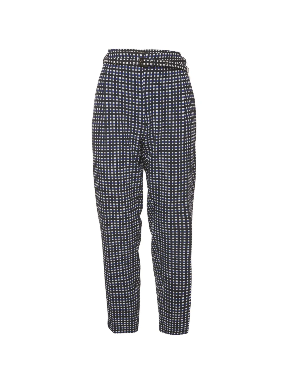 Weekend Max Mara Pantaloni dritti a quadretti - Blu
