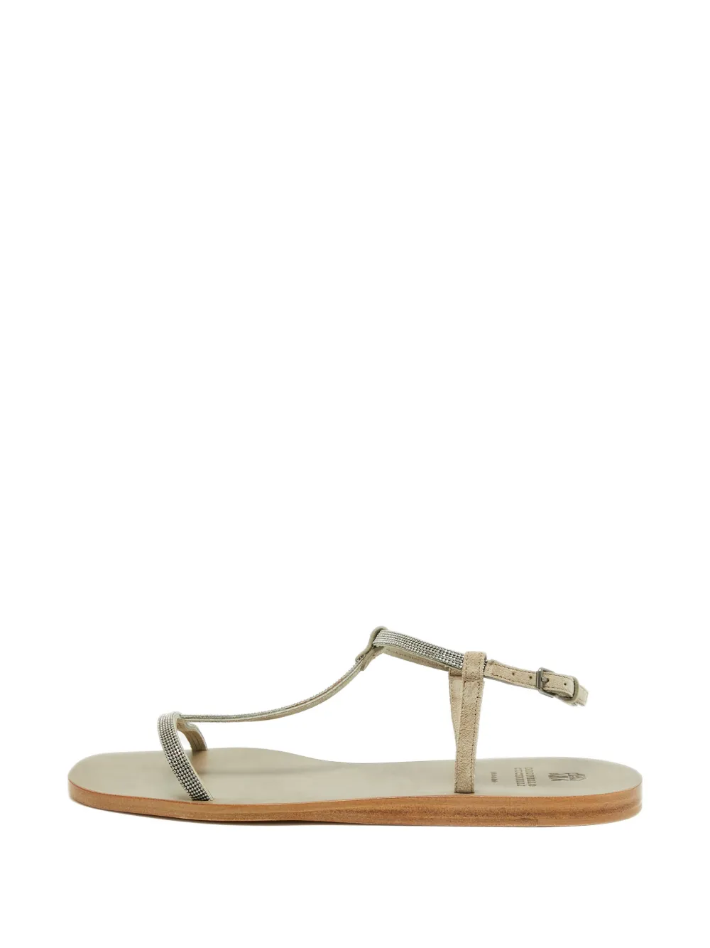 Brunello Cucinelli Monili-chain thong sandals - Argento