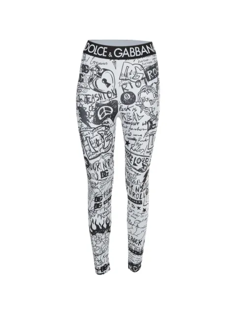 Dolce & Gabbana Pre-Owned leggins con estampado grafiti