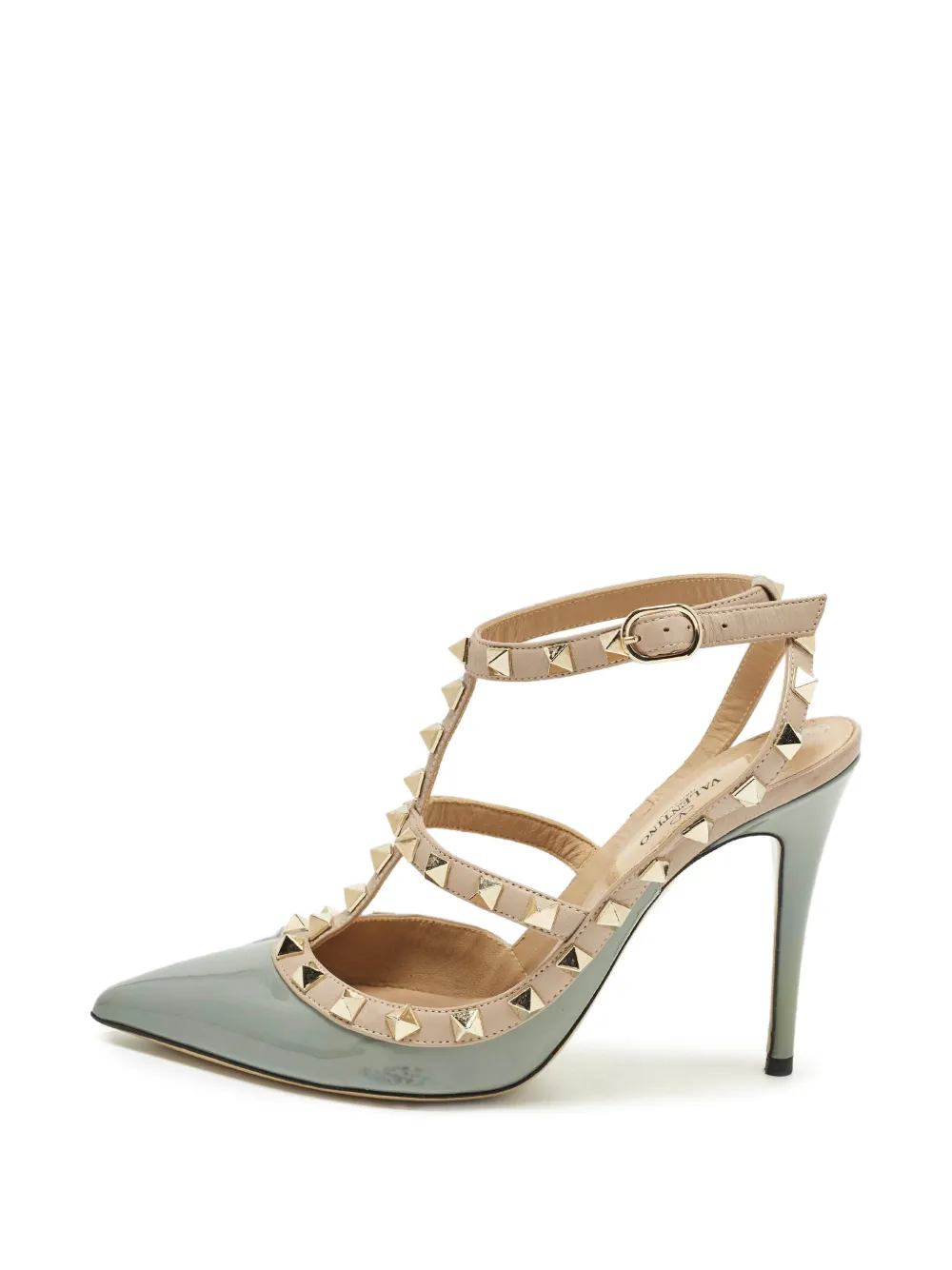 Valentino Garavani Pre-Owned Rockstud pointed-toe heeled pumps - Blu